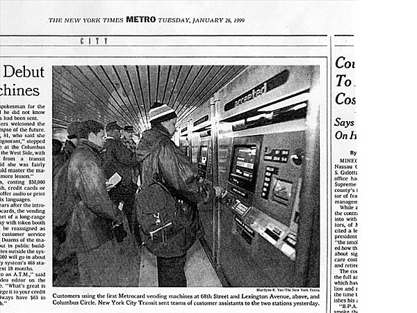 Metrocard Vending Machine